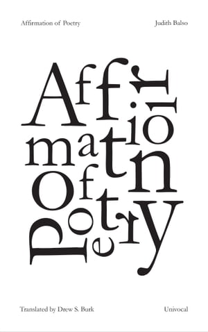 Affirmation of Poetry【電子書籍】[ Judith Balso ]