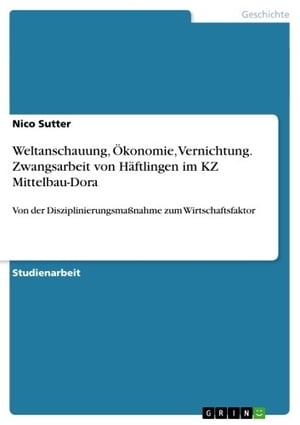 Weltanschauung, Ökonomie, Vernichtung. Zwangsarbeit von Häftlingen im KZ Mittelbau-Dora