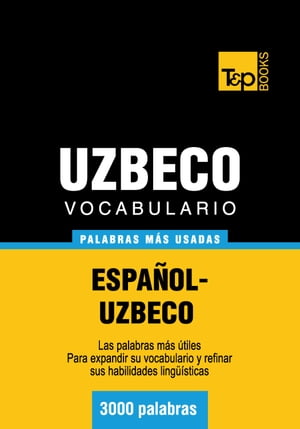 Vocabulario Español-Uzbeco - 3000 palabras más usadas