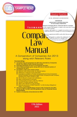 Taxmann's Company Law Manual