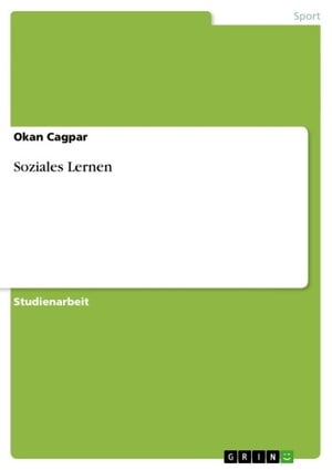 Soziales Lernen【電子書籍】[ Okan Cagpar ]