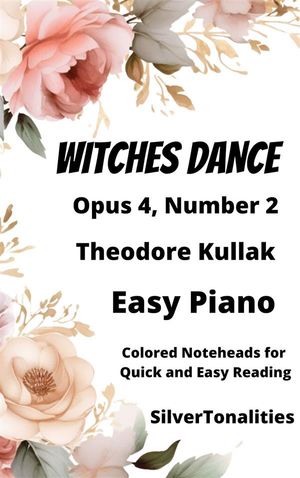 Witches Dance Opus 4 Number 2 Easy Piano Sheet Music with Colored Notation