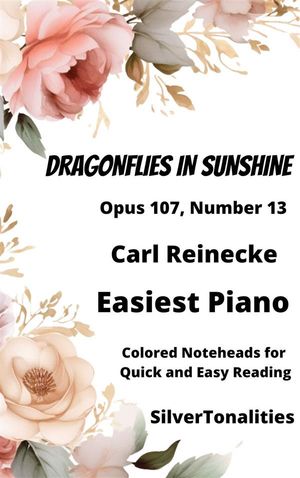 Dragonflies In Sunshine Easiest Piano Sheet Music with Colored Notation