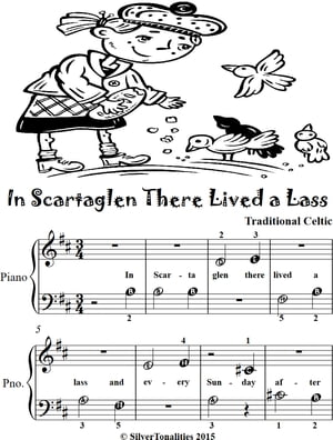 In Scartaglen There Was a Lass Easiest Piano Sheet Music