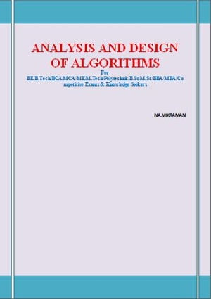 ANALYSIS AND DESIGN OF ALGORITHMS