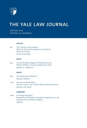 Yale Law Journal: Volume 122, Number 4 - January 2013【電子書籍】[ Yale Law Journal ]