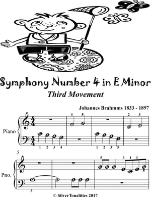 Symphony Number 4 in E Minor Third Movement Beginner Piano Sheet Music