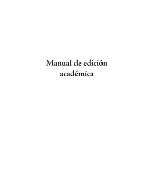 Manual de edición académica