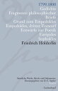 S?mtliche Werke, Briefe und Dokumente. Band 8 1799-1800. Gedichte; Fragmente philos. Briefe; Grund zum Empedokles; Empedokles dritter Entwurf; Entw?rfe zur Poetik; Euripides; Sophokles