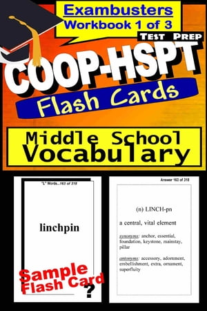 COOP-HSPT Test Prep Essential Vocabulary Review--Exambusters Flash Cards--Workbook 1 of 3