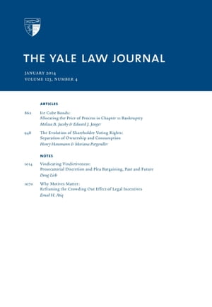 Yale Law Journal: Volume 123, Number 4 - January 2014