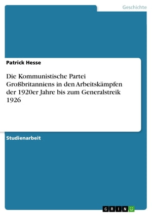 Die Kommunistische Partei Gro?britanniens in den