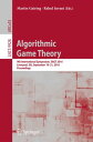 Algorithmic Game Theory 9th International Symposium, SAGT 2016, Liverpool, UK, September 19 21, 2016, Proceedings【電子書籍】