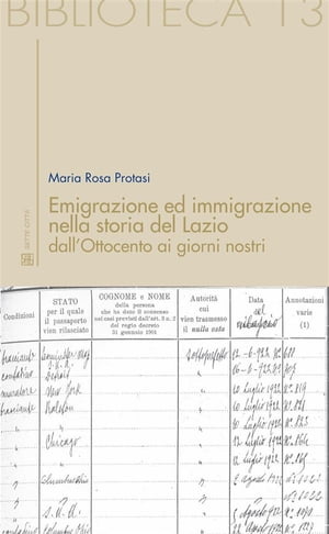 Emigrazione ed immigrazione nella storia del Lazio dall’Ottocento ai giorni nostri