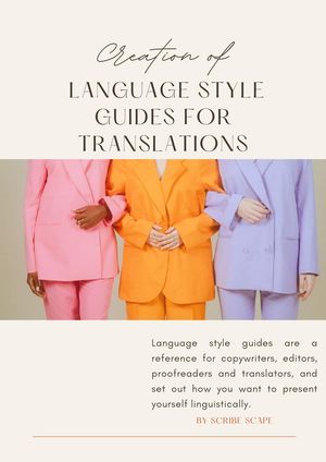 Creation of Language Style Guides for Translation
