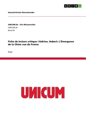 Fiche de lecture critique: V?drine, Hubert: L'?m