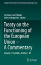 Treaty on the Functioning of the European Union - A Commentary Volume I: Preambl...