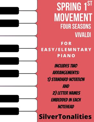 Spring Four Seasons First Movement Easy/Elementary Piano Sheet Music Combo【電子書籍】[ SilverTonalities ]