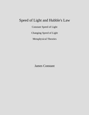 Speed of Light and Hubble's Law【電子書籍