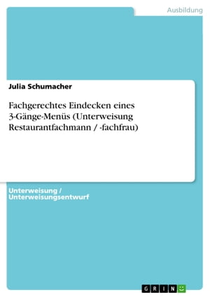 Fachgerechtes Eindecken eines 3-Gänge-Menüs (Unterweisung Restaurantfachmann / -fachfrau)