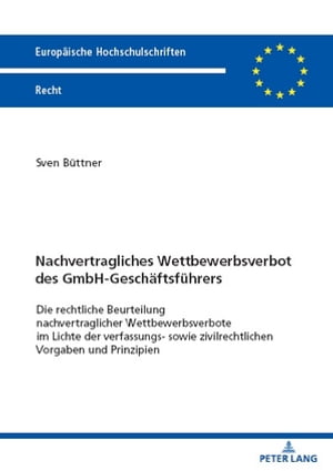 Nachvertragliches Wettbewerbsverbot des GmbH-Geschaeftsfuehrers