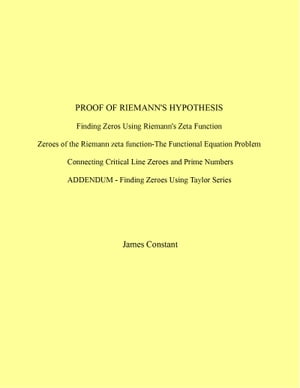 Proof of Riemann's Hypothesis