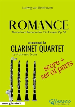 Theme from Romance - Clarinet Quartet score & parts