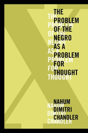 XーThe Problem of the Negro as a Problem for Thought