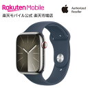 Apple Watch Series 9 シルバーステンレススチールケースとストームブルースポーツバンド ケースサイズ：45mm GPS＋Cellularモデル 本体のみ 新品 純正 国内正規品 Apple認定店