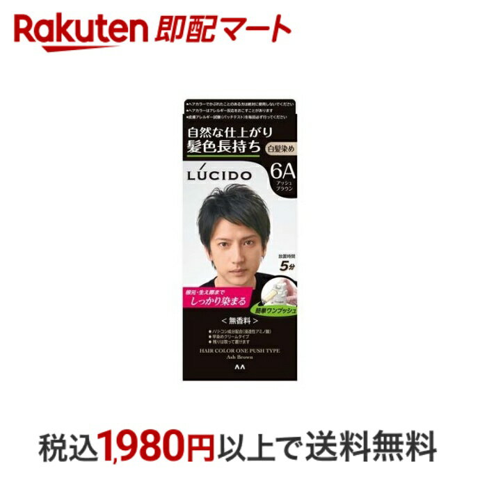 【最短当日配送】 ルシード ワンプッシュケアカラー アッシュブラウン 50g+50g 【ルシード(LUCIDO)】 白髪染め 男性用