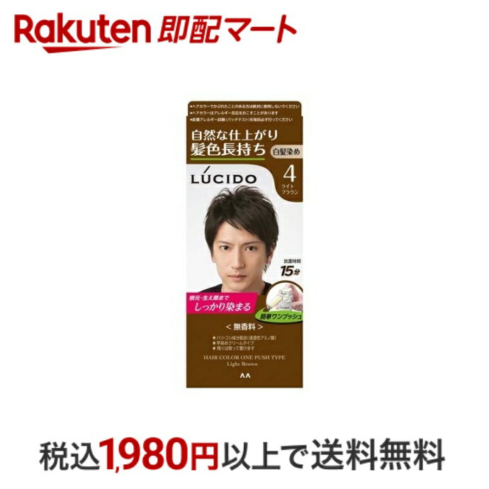 【最短当日配送】 ルシード ワンプッシュケアカラー ライトブラウン 100g 【ルシード(LUCIDO)】 白髪染め 男性用