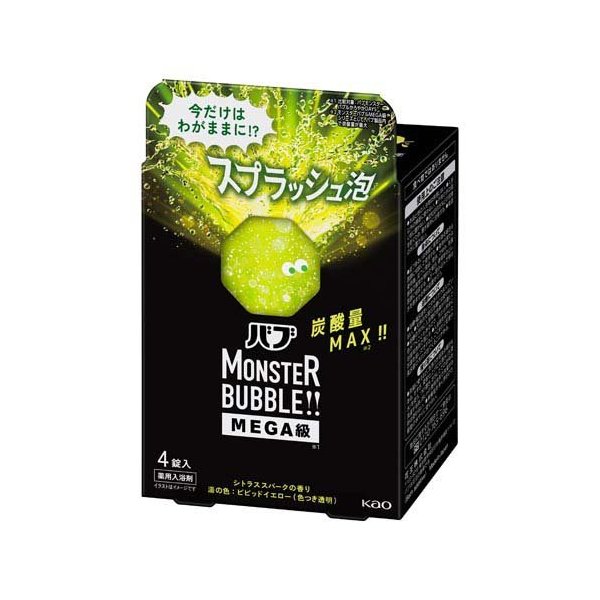 バブ モンスターバブル MEGA級 スプラッシュ泡 4錠入 【バブ】 入浴剤のサムネイル