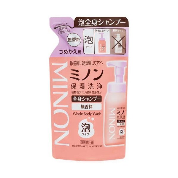 【最短当日お届け(チケット要)】 ミノン 全身シャンプー 泡タイプ 詰替え用 400ml 【MINON(ミノン)】 自然派ボディケア の商品画像