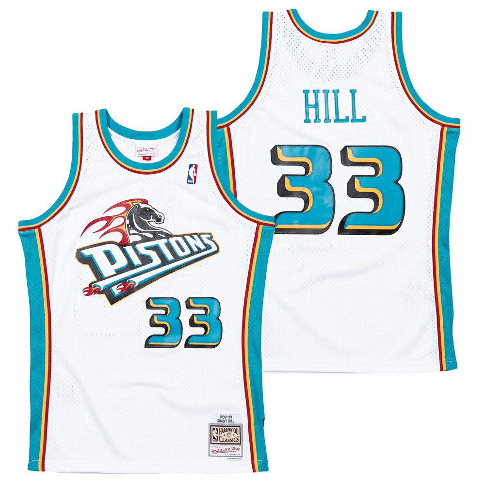 ミッチェル&ネス NBA デトロイト・ピストンズ グラント・ヒル 1998-99 スウィングマン ホーム ジャージー ユニフォーム / Mitchell & Ness Detroit Pistons Swingman Jersey Grant Hill