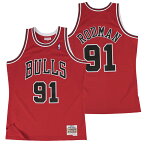ミッチェル&ネス NBA シカゴ・ブルズ デニス・ロッドマン 1997-98 スウィングマン ロード ジャージー （ユニフォーム）レッド / Mitchell & Ness Chicago Bulls Dennis Rodman Swingman Jersey red