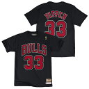 ミッチェル＆ネス NBA シカゴ・ブルズ スコッティ・ピッペン ネーム＆ナンバー レトロ Tシャツ (ブラック） / Mitchell & Ness Chicago Bulls Scottie Pippen Name & Number T shirt Black