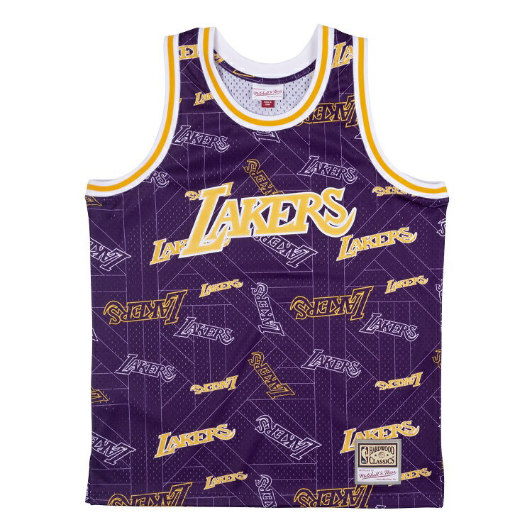 ミッチェル ネス NBA ロサンゼルス レイカーズ Tear up スウィングマン ジャージー 総柄ロゴ / Mitchell Ness Los Angeles Lakers Tear up Swingman Jersey