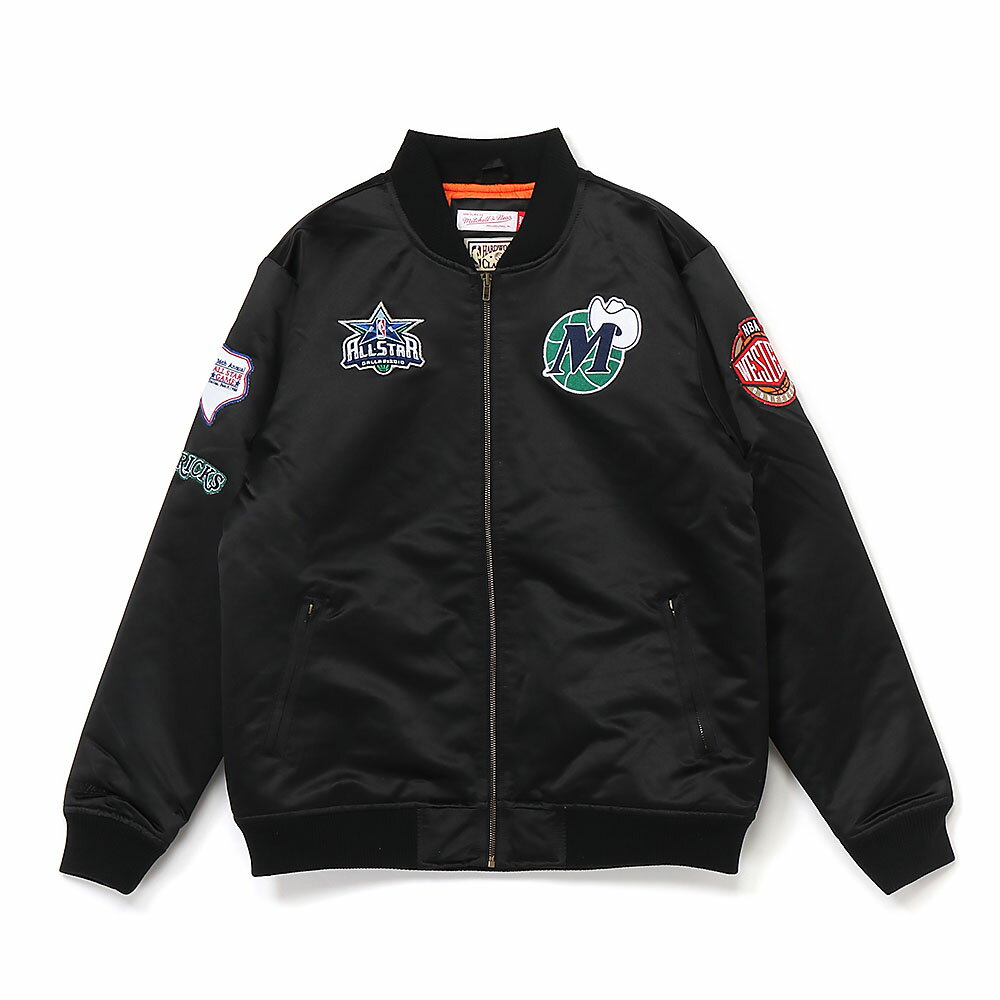 Mithcell Ness サテンボンバージャケット SATIN BOMBER JACKET ダラス マーベリックス Dallas Mavericks MA-1