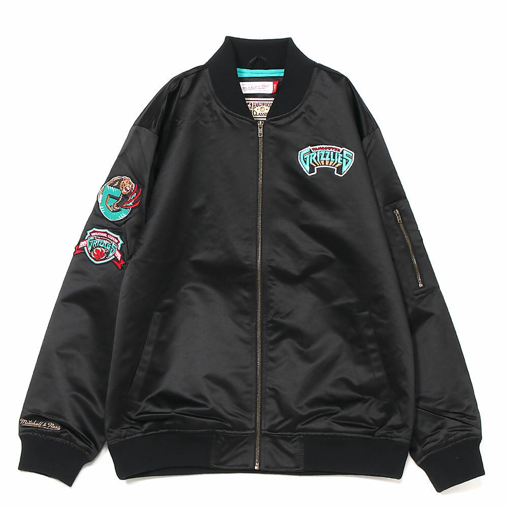 Mithcell & Ness LWサテンボンバージャケット LW SATIN BOMBER JACKET メンフィス・グリズリーズ / Memphis Grizzlies MA-1