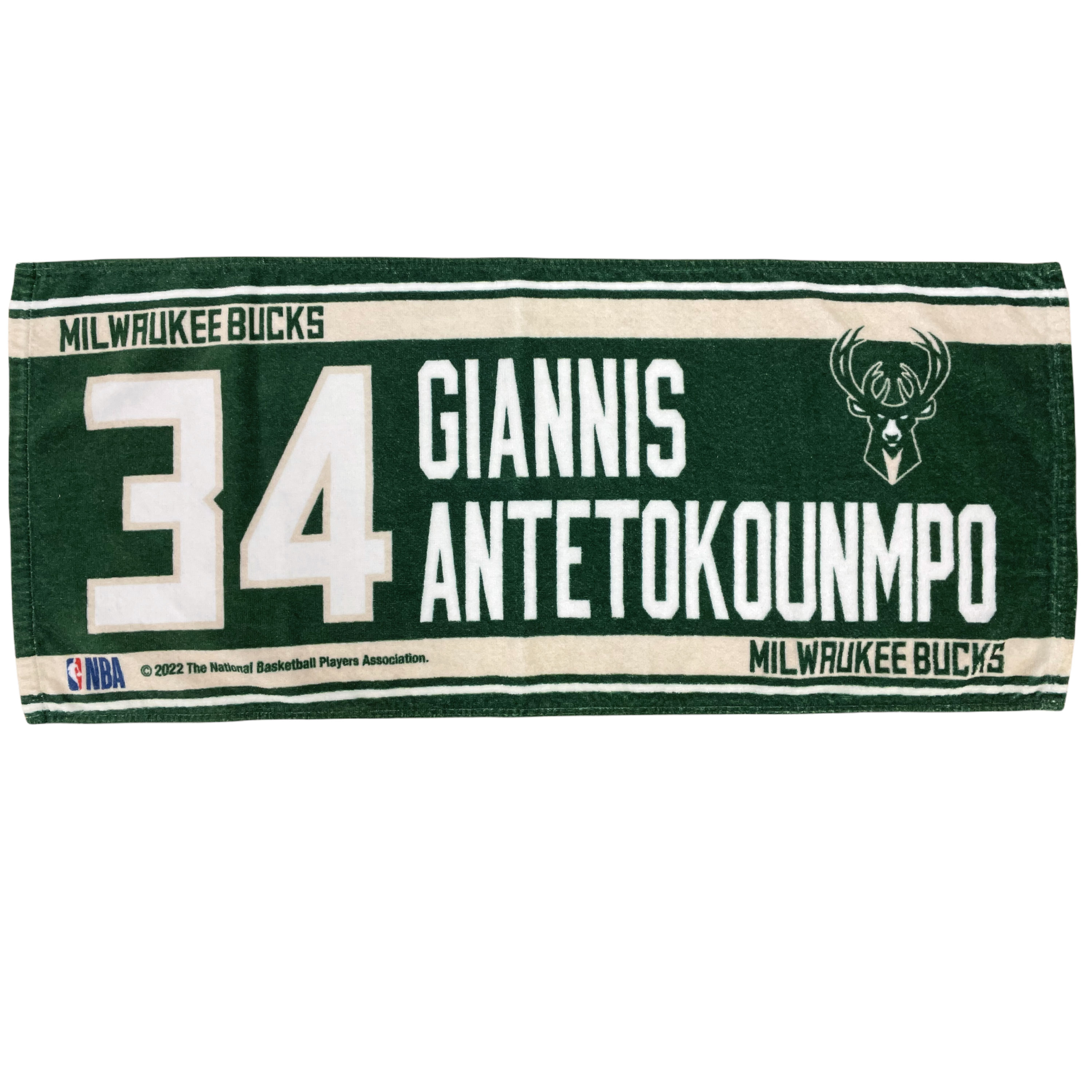 NBA ミルウォーキー バックス ヤニス アデクトンボ 34 フェイスタオル / Giannis Antetokounmpo Milwaukee Bucks ネーム ナンバー