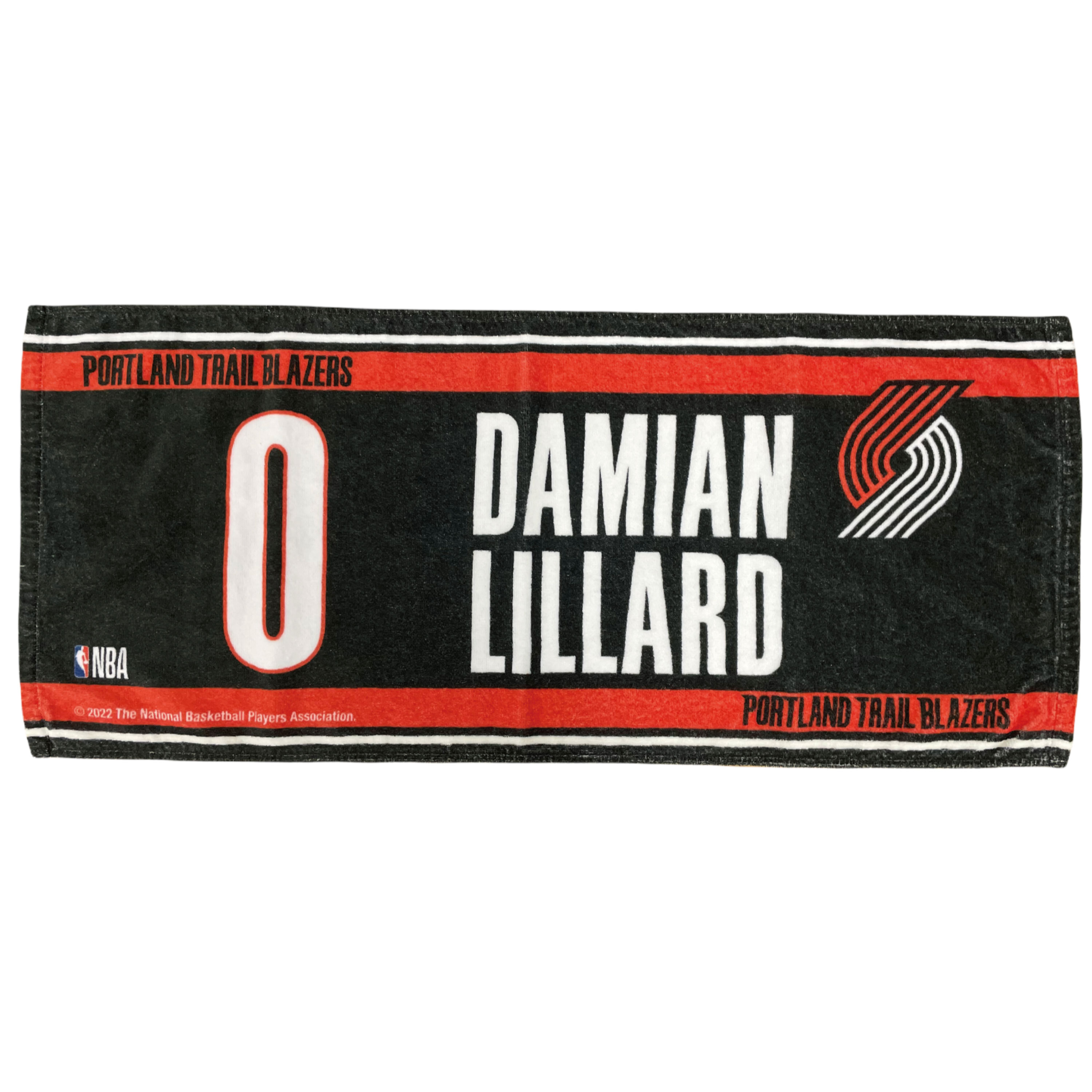 NBA ダミアン・リラード ポートランド トレイル ブレイザーズ #0 フェイスタオル / Damian Lillard Portland Trail Blazers トライヤング ネーム&ナンバー
