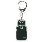 NBA ミルウォーキー・バックス ヤニス・アンデトクンボ ユニホーム型アクリルキーホルダー #34 / Milwaukee Bucks Giannis Antetokounmpo