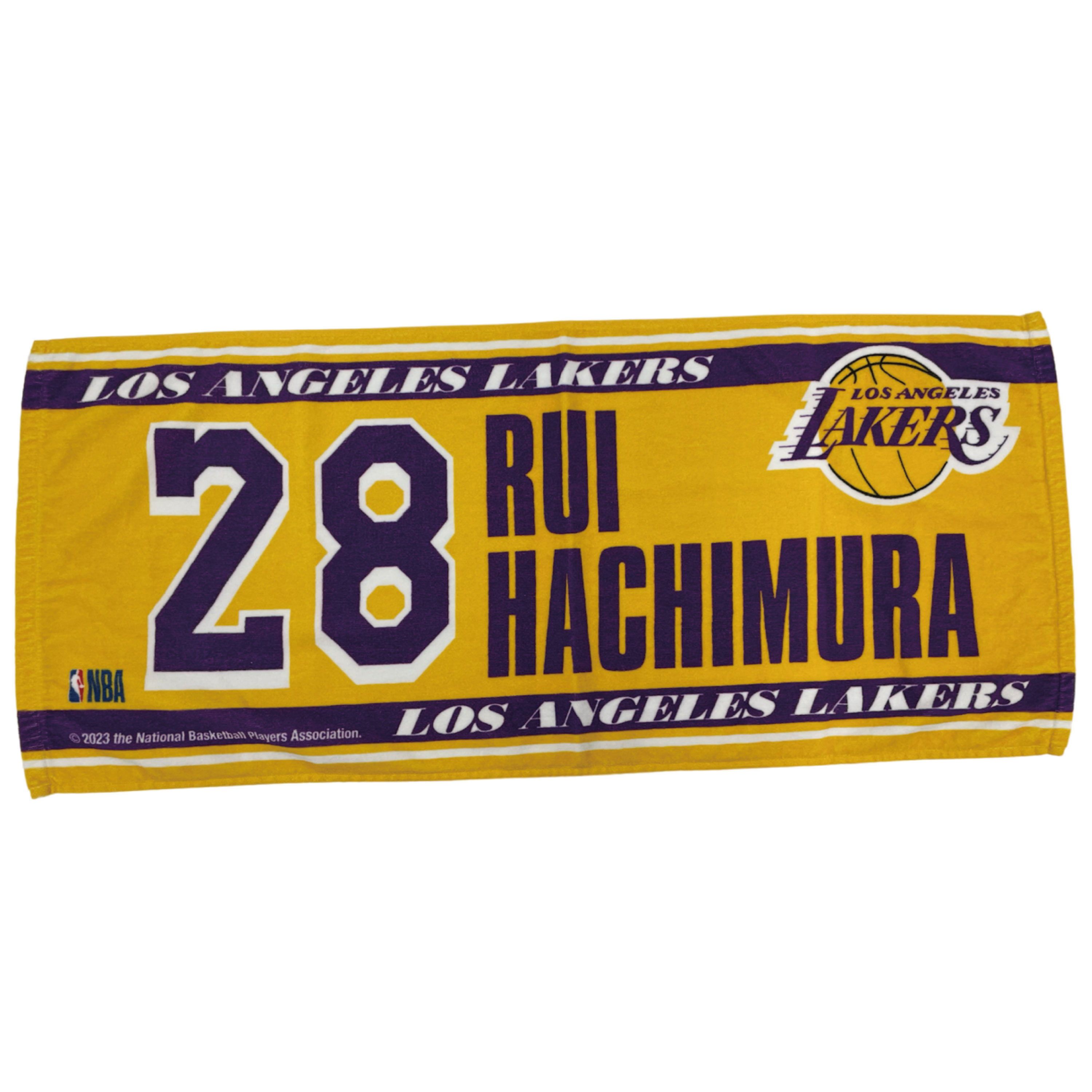 NBA公式 フェイスタオル Los Angeles Lakers Rui Hachimura 28 ロサンゼルス レイカーズ 八村塁