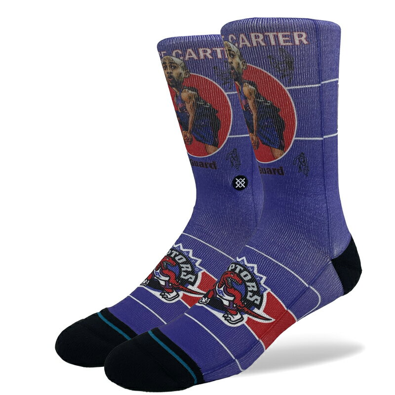 STANCE（スタンス）CARTER RETRO BIGHEAD ソックス NBAカジュアルコレクション / トロント ラプターズ ヴィンス カーター Toronto Raptors 靴下 バスケットボール バッソク メンズ