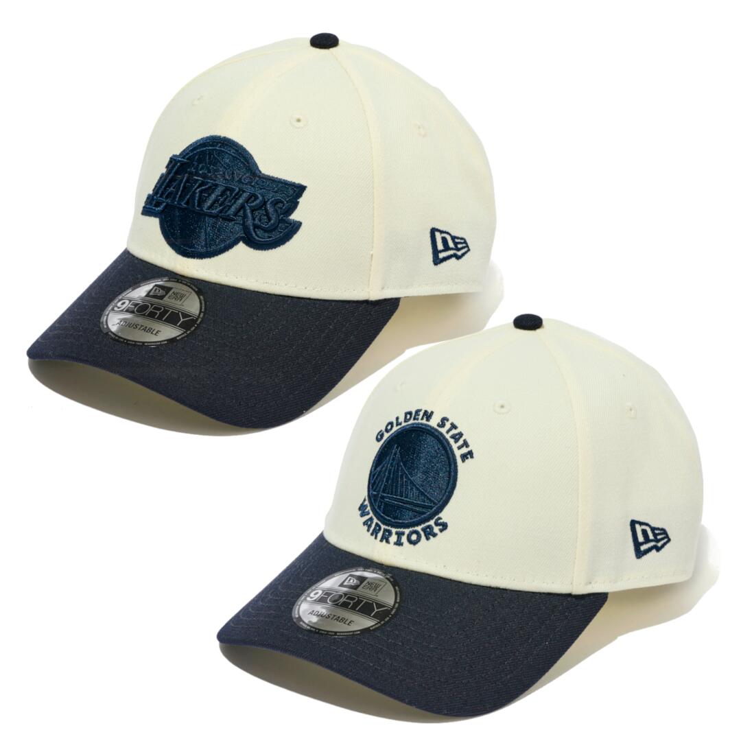 NEW ERA ニューエラ NBA 9Forty A-Frame Chrome×Navy ゴールデン ステート ウォリアーズ ロサンゼルス レイカーズ / Warriors Lakers キャップ 帽子 ユニセックス