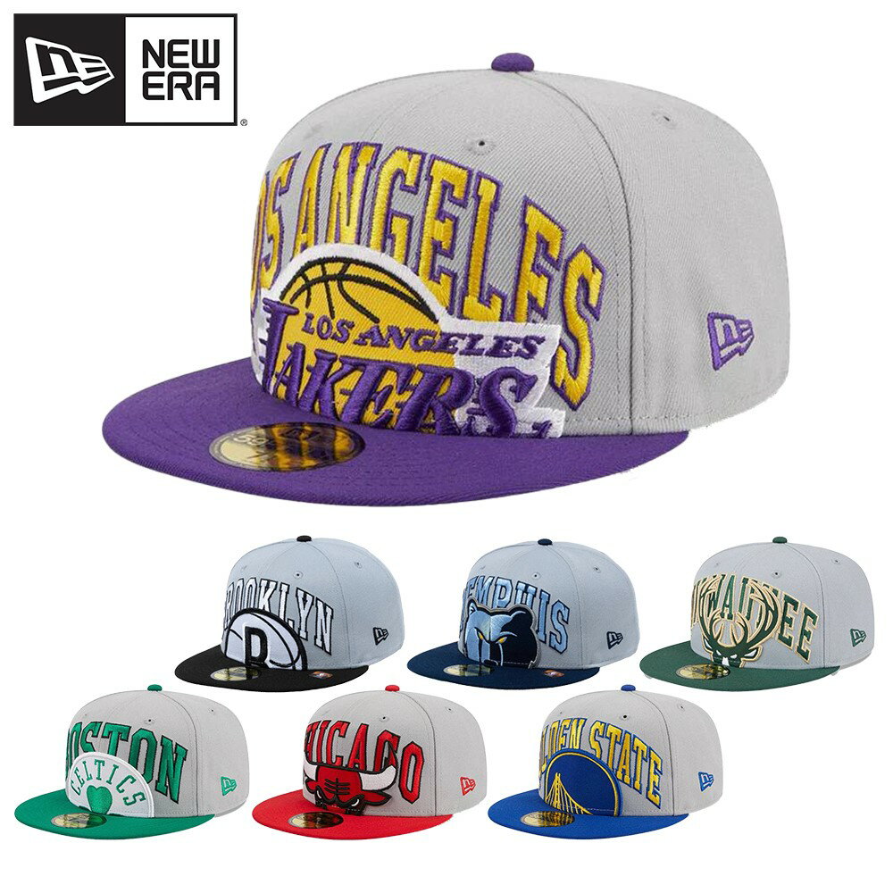 NEW ERA 59FIFTY NBA Tip Off 2023 キャップ ロサンゼルス レイカーズ ボストン セルティックス ゴールデンステイト ウォリアーズ シカゴ ブルズ ブルックリン ネッツ バックス グリズリーズ Lakers Bulls Celtics Warriors Nets メンズ ユニセックス 帽子