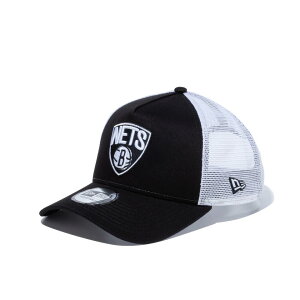 ニューエラ メッシュ キャップ NEW ERA NBA ブルックリン ネッツ ブラック 9FORTY A-Frame Trucker トラッカー / メンズ帽子 Brooklyn Nets