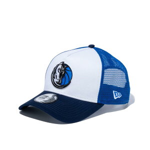 ニューエラ メッシュ キャップ NEW ERA NBA ダラス マーベリックス ネイビー× チームカラー 9FORTY A-Frame トラッカー /帽子 Dallas Mavericks