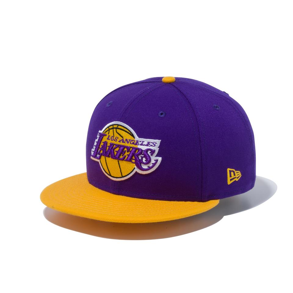 NBA NEW ERA ロサンゼルス レイカーズ 2TONE パープル × チームカラー イエローバイザー 9FIFTY / メンズ 帽子 キャップ Los Angeles Lakers ニューエラ