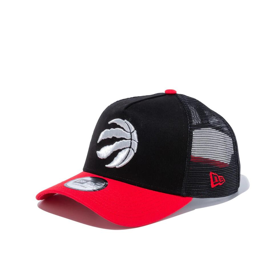 ニューエラ メッシュ キャップ NEW ERA NBA トロント ラプターズ ブラック× チームカラー 9FORTY A-Frame トラッカー /帽子 Toronto Raptors